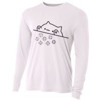 Cat Throwing Rainbow Dice Tabletop Rpg Cooling Performance Long Sleeve Crew