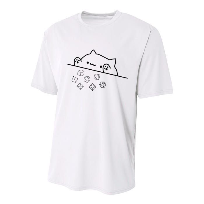Cat Throwing Rainbow Dice Tabletop Rpg Youth Performance Sprint T-Shirt