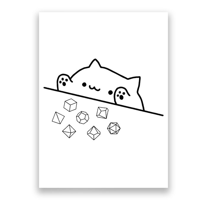 Cat Throwing Rainbow Dice Tabletop Rpg Poster