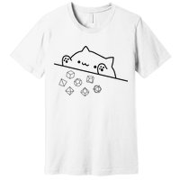 Cat Throwing Rainbow Dice Tabletop Rpg Premium T-Shirt