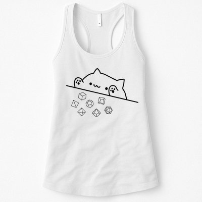 Cat Throwing Rainbow Dice Tabletop Rpg Womens Tank Top