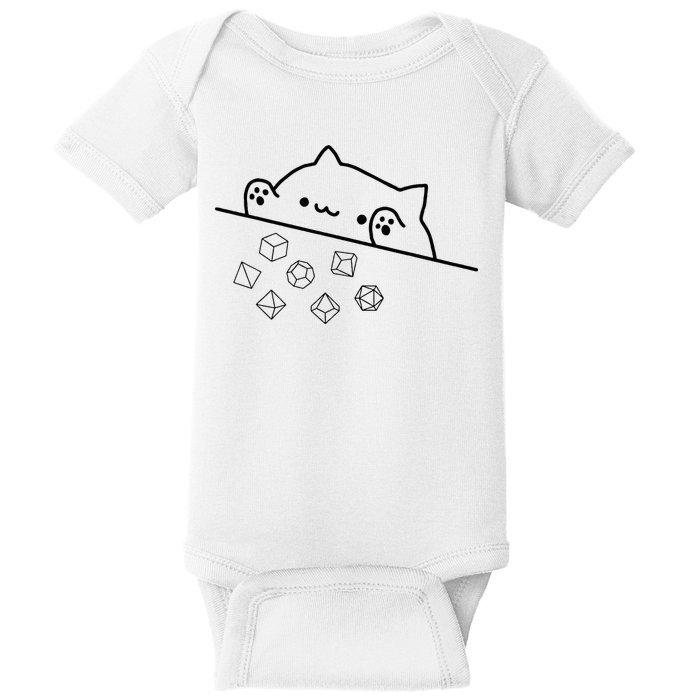 Cat Throwing Rainbow Dice Tabletop Rpg Baby Bodysuit