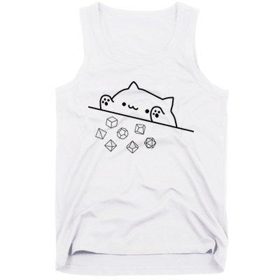 Cat Throwing Rainbow Dice Tabletop Rpg Tank Top