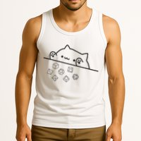 Cat Throwing Rainbow Dice Tabletop Rpg Tank Top