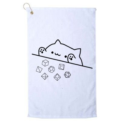 Cat Throwing Rainbow Dice Tabletop Rpg Golf Towel