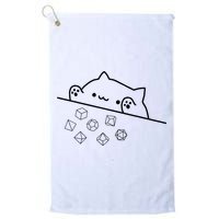 Cat Throwing Rainbow Dice Tabletop Rpg Golf Towel