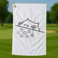 Cat Throwing Rainbow Dice Tabletop Rpg Golf Towel