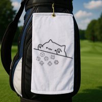 Cat Throwing Rainbow Dice Tabletop Rpg Golf Towel