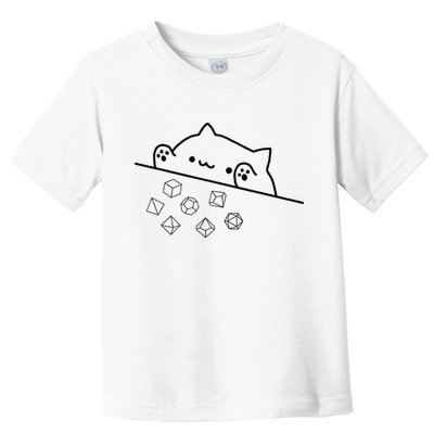 Cat Throwing Rainbow Dice Tabletop Rpg Toddler T-Shirt