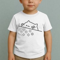 Cat Throwing Rainbow Dice Tabletop Rpg Toddler T-Shirt