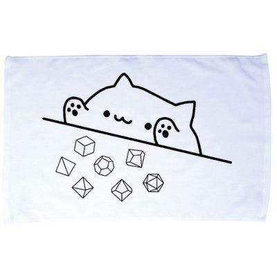 Cat Throwing Rainbow Dice Tabletop Rpg Microfiber Hand Towel