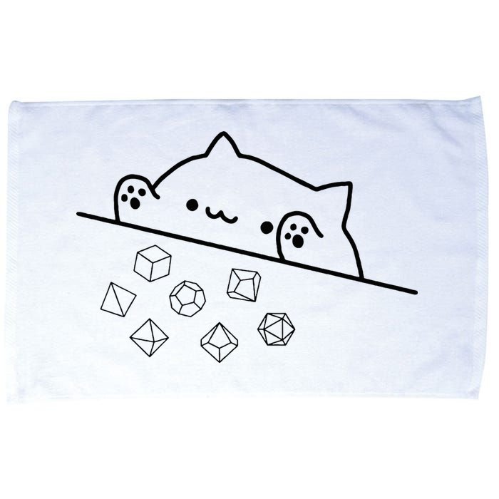 Cat Throwing Rainbow Dice Tabletop Rpg Microfiber Hand Towel