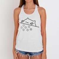 Cat Throwing Rainbow Dice Tabletop Rpg Women's Knotted Racerback Tank