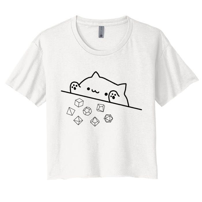 Cat Throwing Rainbow Dice Tabletop Rpg Crop Top