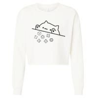 Cat Throwing Rainbow Dice Tabletop Rpg Cropped Pullover Crew