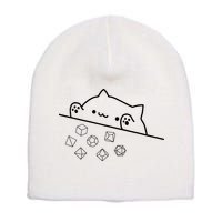 Cat Throwing Rainbow Dice Tabletop Rpg Short Acrylic Beanie