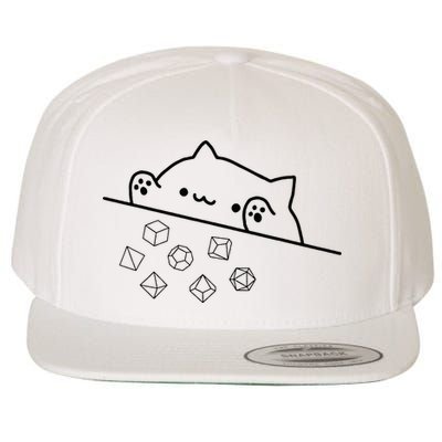 Cat Throwing Rainbow Dice Tabletop Rpg Wool Snapback Cap