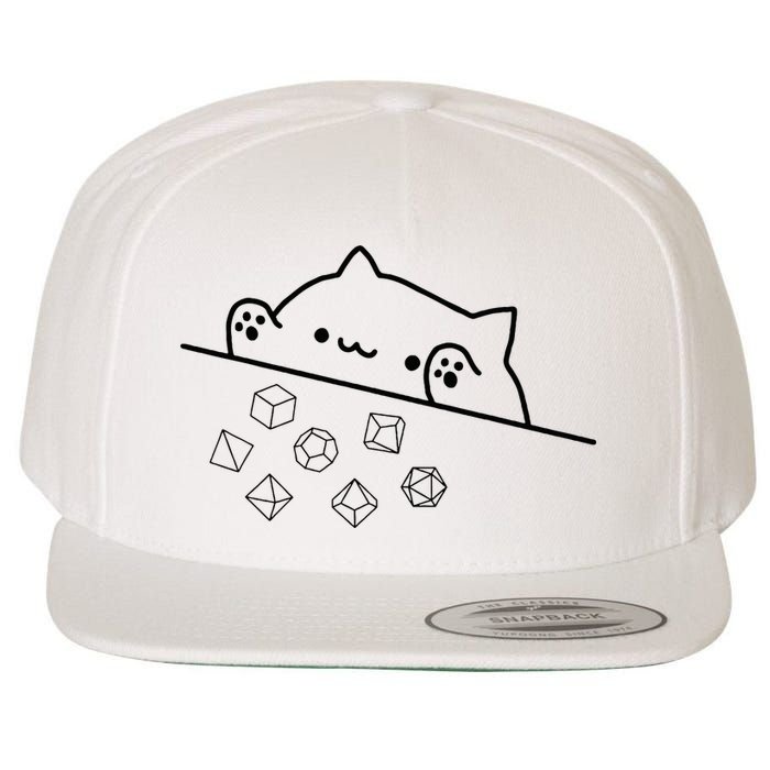 Cat Throwing Rainbow Dice Tabletop Rpg Wool Snapback Cap