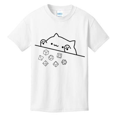 Cat Throwing Rainbow Dice Tabletop Rpg Kids T-Shirt