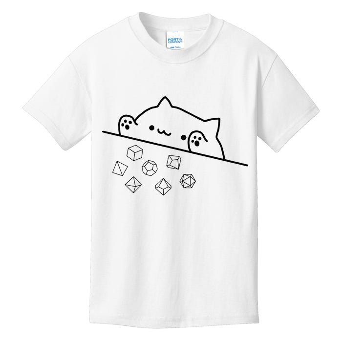 Cat Throwing Rainbow Dice Tabletop Rpg Kids T-Shirt