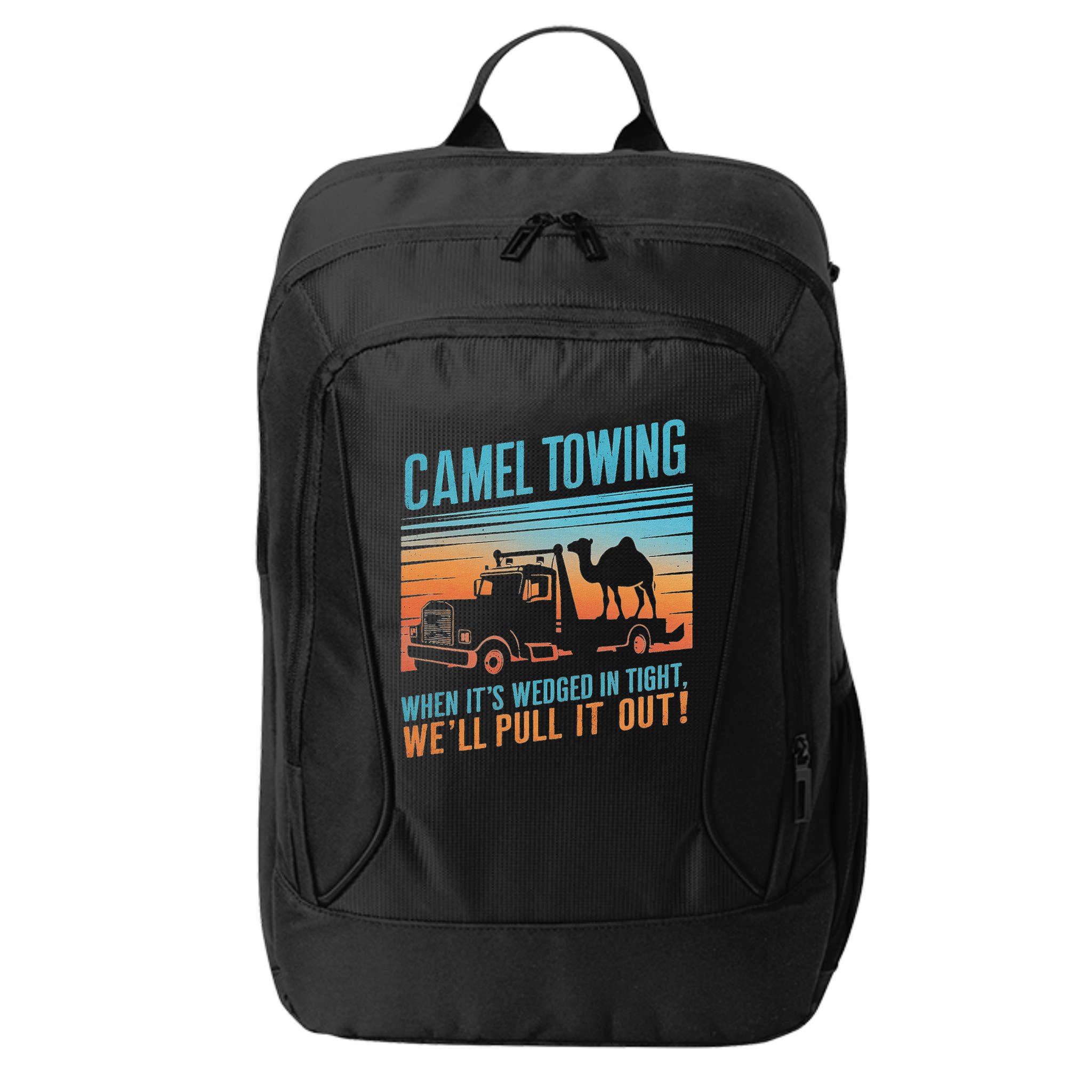 Camel Towing Retro Adult Humor Saying City Backpack