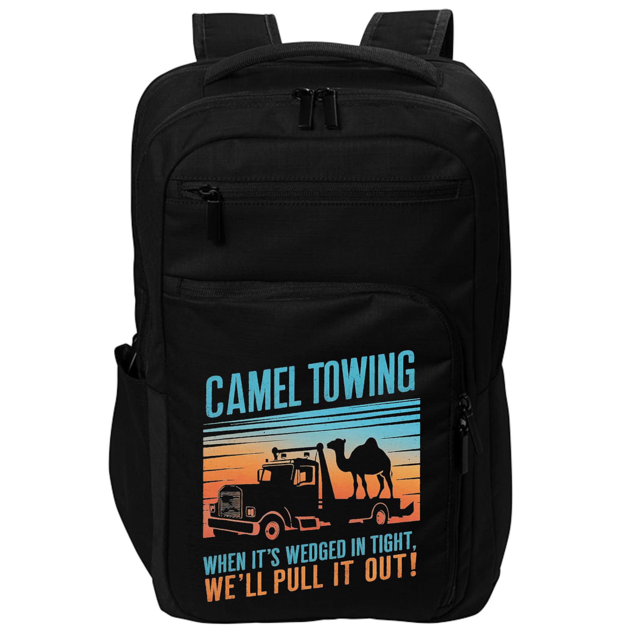 Camel Towing Retro Adult Humor Saying Impact Tech Backpack