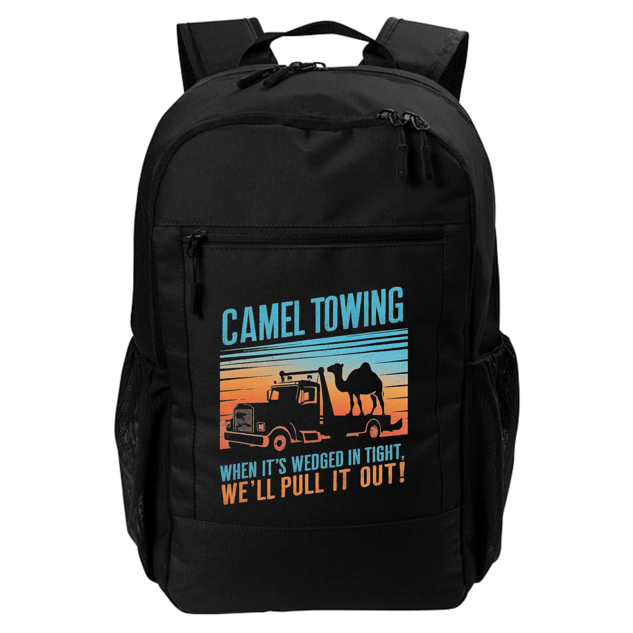 Camel Towing Retro Adult Humor Saying Backpack