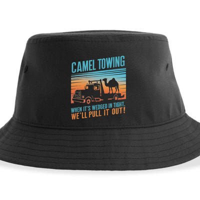 Camel Towing Retro Adult Humor Saying Sustainable Bucket Hat