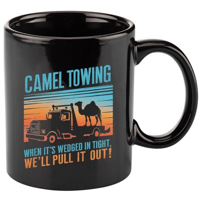 Camel Towing Retro Adult Humor Saying 11oz C Handle Ceramic Mug