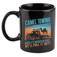 Camel Towing Retro Adult Humor Saying 11oz C Handle Ceramic Mug