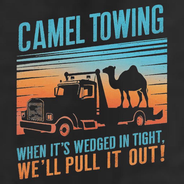 Camel Towing Retro Adult Humor Saying Beanie