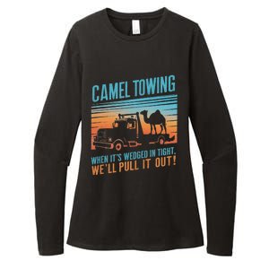 Camel Towing Retro Adult Humor Saying Womens CVC Long Sleeve Shirt