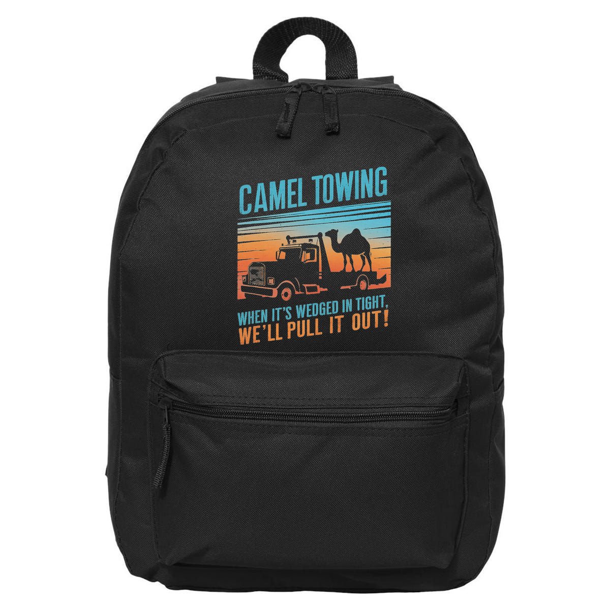 Camel Towing Retro Adult Humor Saying 16 in Basic Backpack