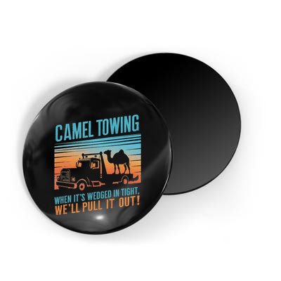 Camel Towing Retro Adult Humor Saying Magnet