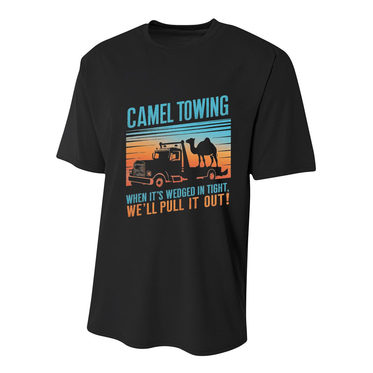 Camel Towing Retro Adult Humor Saying Youth Performance Sprint T-Shirt