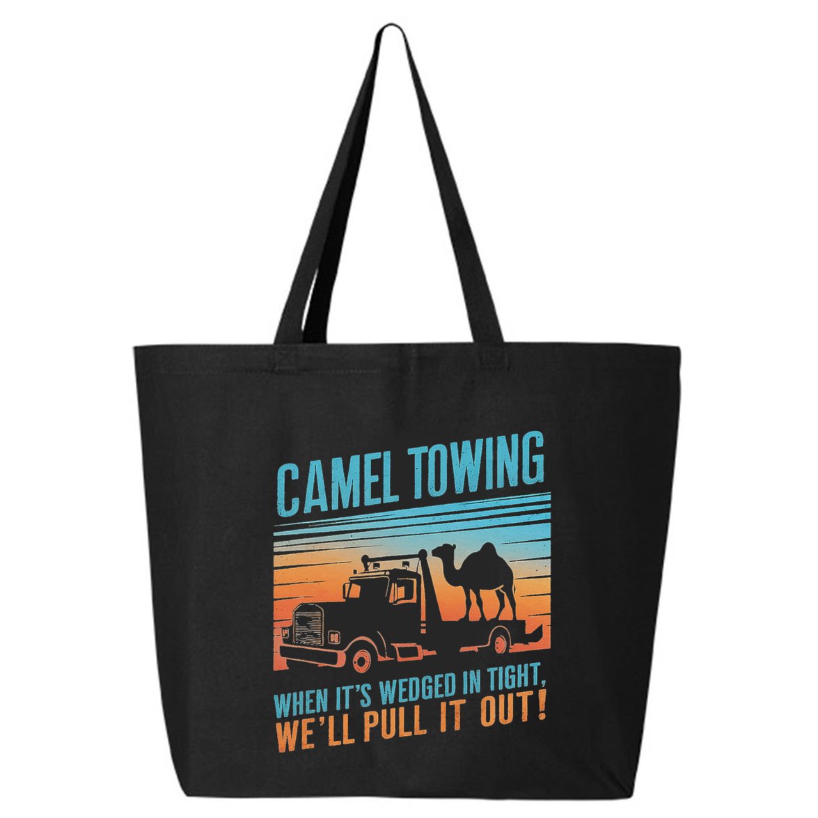 Camel Towing Retro Adult Humor Saying 25L Jumbo Tote