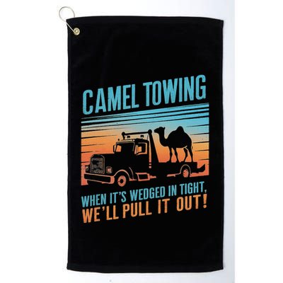 Camel Towing Retro Adult Humor Saying Golf Towel