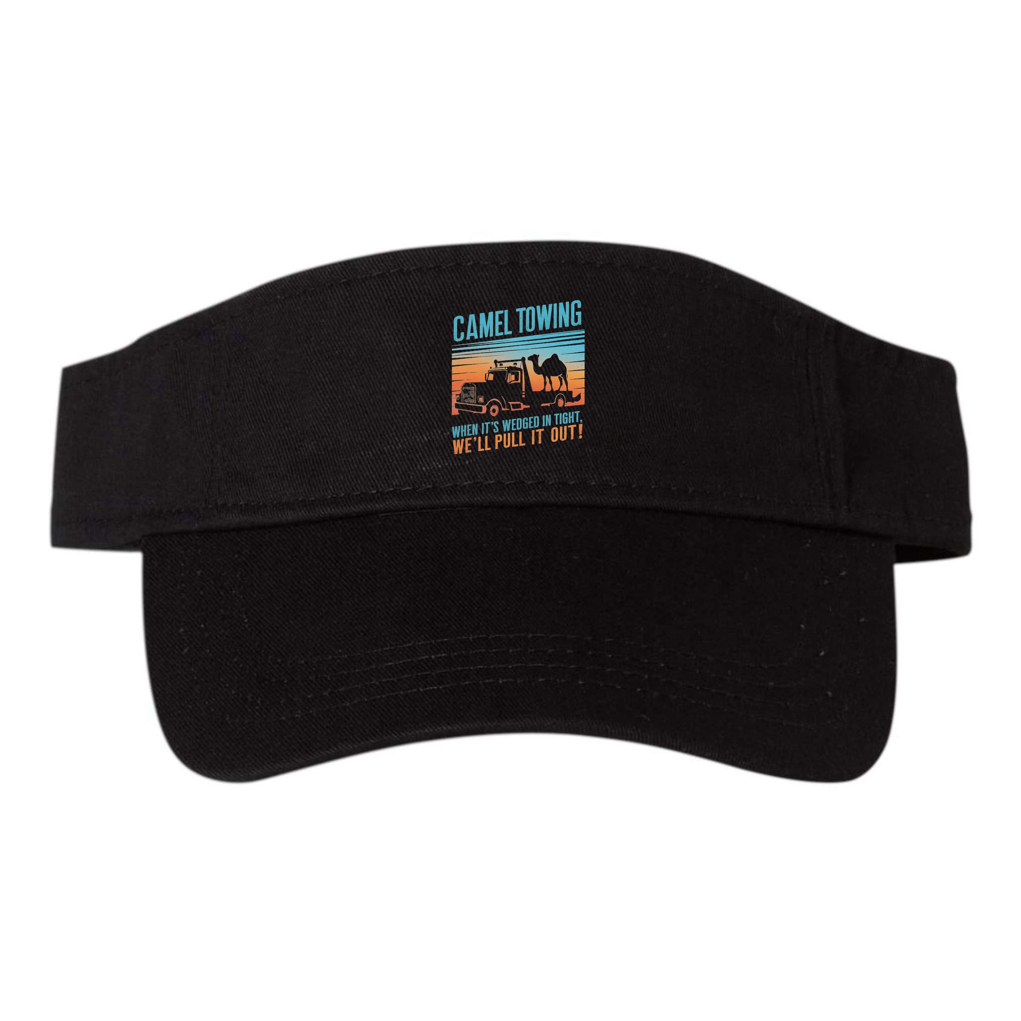 Camel Towing Retro Adult Humor Saying Visor