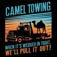 Camel Towing Retro Adult Humor Saying Women's Crop Top Tee