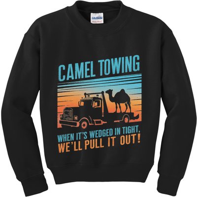 Camel Towing Retro Adult Humor Saying Kids Sweatshirt