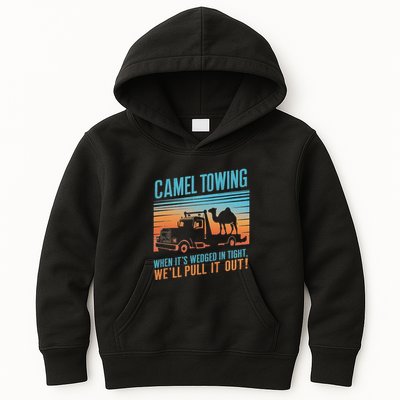 Camel Towing Retro Adult Humor Saying Kids Hoodie