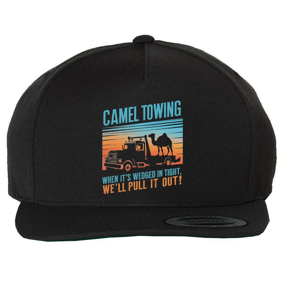 Camel Towing Retro Adult Humor Saying Wool Snapback Cap