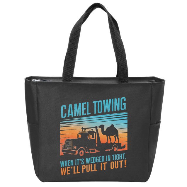 Camel Towing Retro Adult Humor Saying Zip Tote Bag