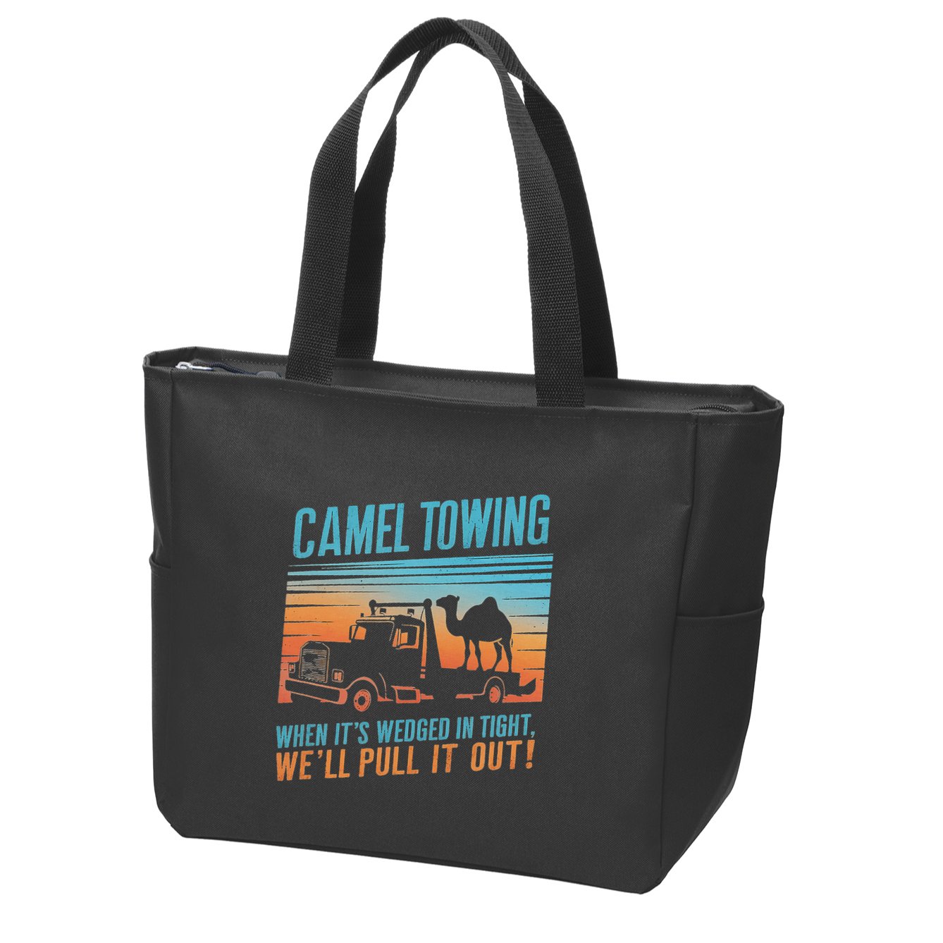Camel Towing Retro Adult Humor Saying Zip Tote Bag