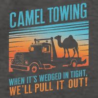 Camel Towing Retro Adult Humor Saying Vector Backpack
