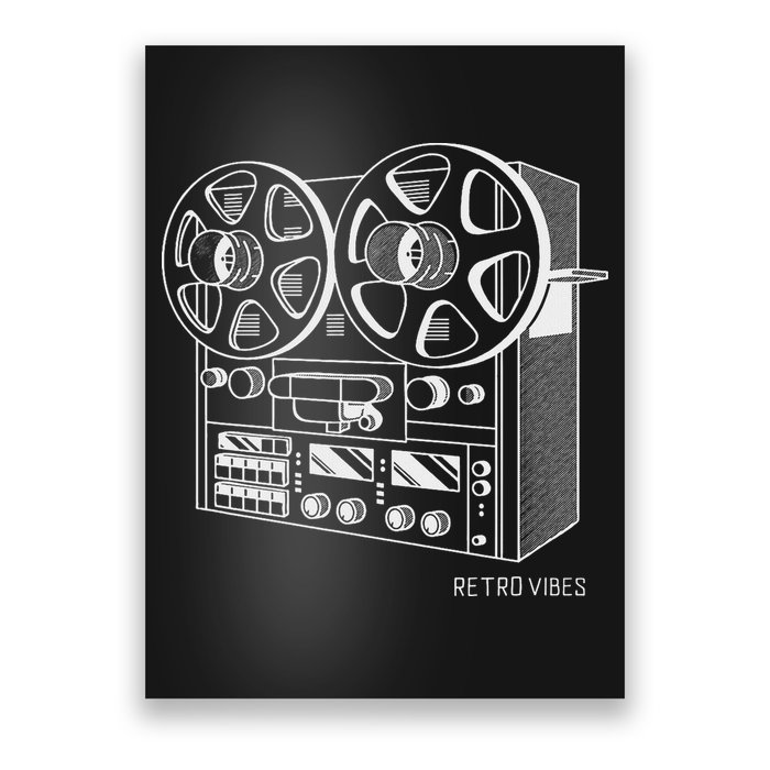 Cassette Tape Reel To Reel Analog Sound System Poster