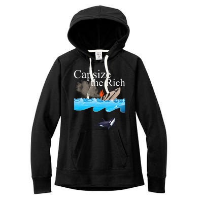 Capsize The Rich Orca Awareness Women's Fleece Hoodie