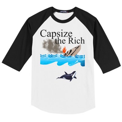 Capsize The Rich Orca Awareness Baseball Sleeve Shirt