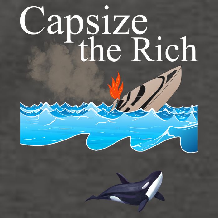 Capsize The Rich Orca Awareness Vector Backpack