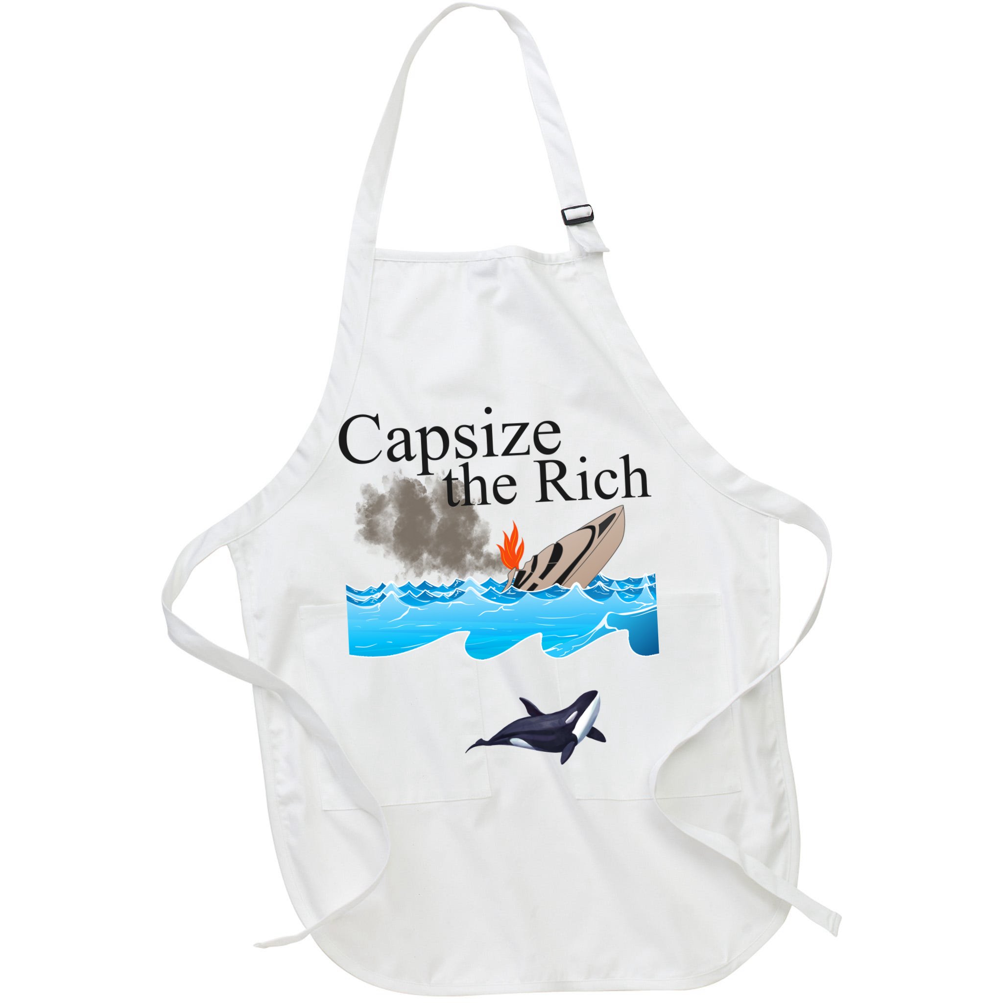 Capsize The Rich Orca Awareness Apron